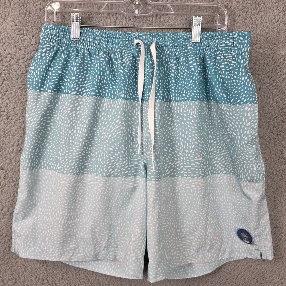 Chubbies Swim Trunks Men's Blue The Whale Shark 7" Inseam Stretch Shorts Size XL